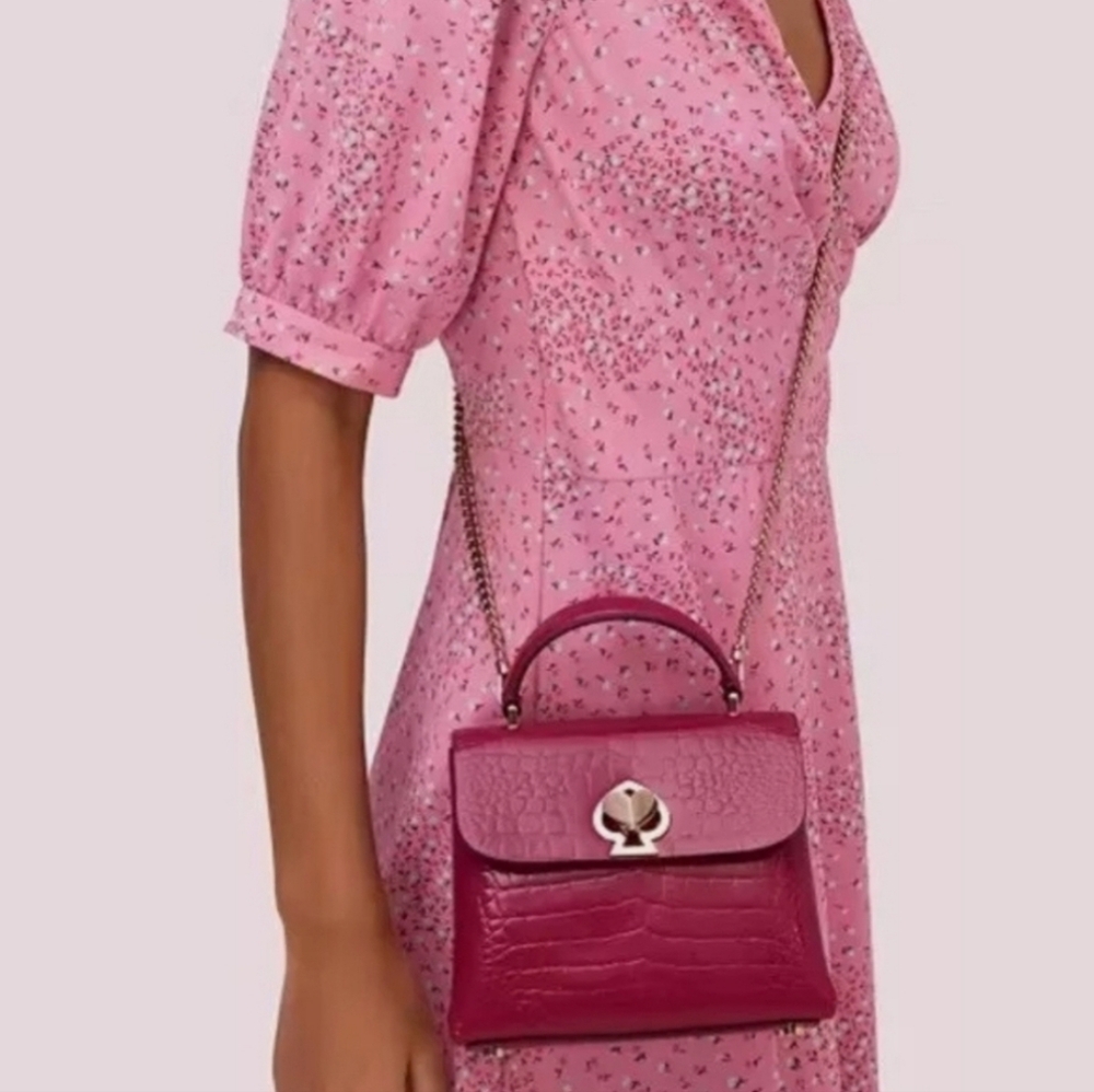 Kate Spade Rare New York Romy CrocEmbossed Mini Top handle Satche NWOT - Picture 2 of 13